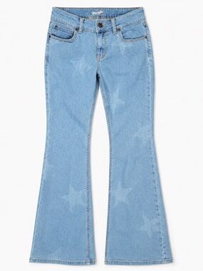Wrangler Retro Mid-Rise "Mae" Star Print Flare Jeans. 27x34